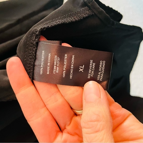 Black Silky Button Up Blouse - Picture 10 of 11